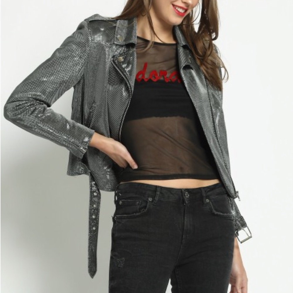 Metallic Moto Jacket - Picture 5 of 5